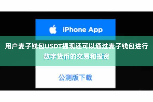 用户麦子钱包USDT提现还可以通过麦子钱包进行数字货币的交易和投资