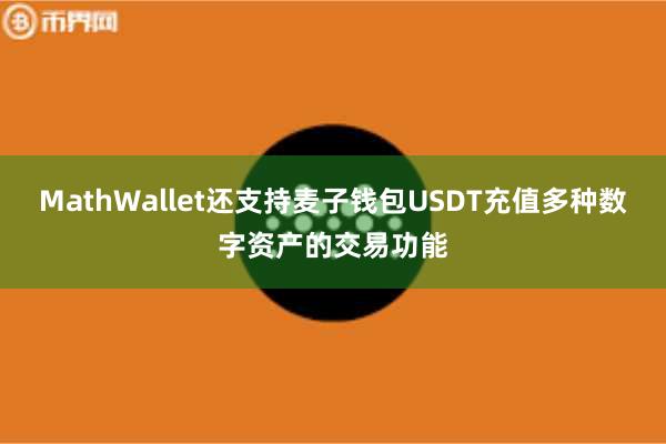 MathWallet还支持麦子钱包USDT充值多种数字资产的交易功能
