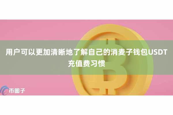 用户可以更加清晰地了解自己的消麦子钱包USDT充值费习惯
